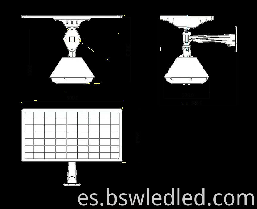 luz de pared solar solar wall light